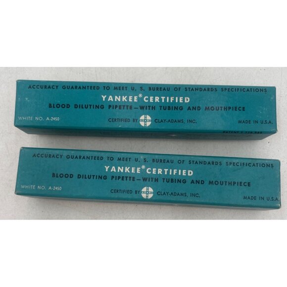 Yankee Certified Blood Pipette With Tubing & Mouthpiece No. A-2450 White Cells - Picture 1 of 6